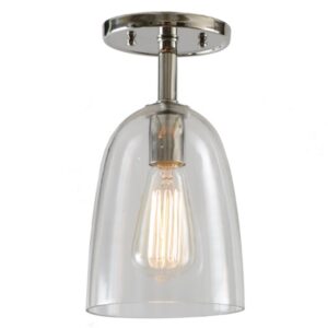 One light grand central ceiling mount  6" Wide, clear mouth blown glass ramona shade